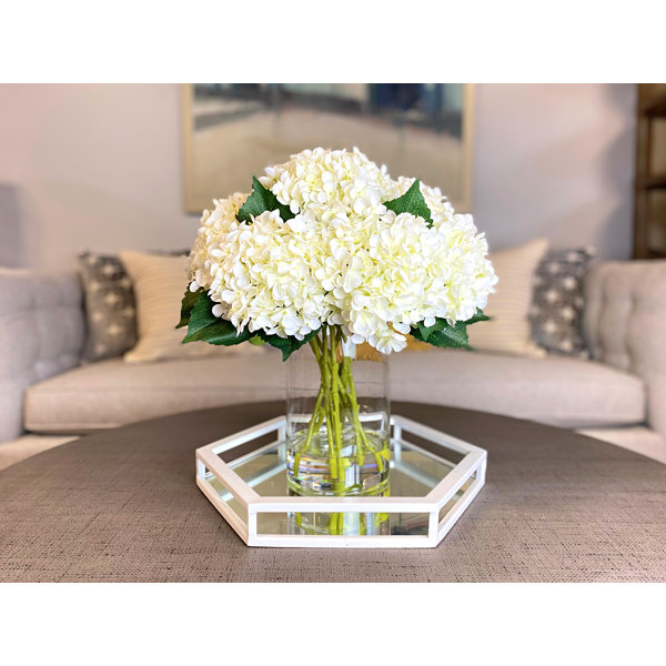 Beachcrest Home Hydrangea Floral Arrangement Reviews Wayfair